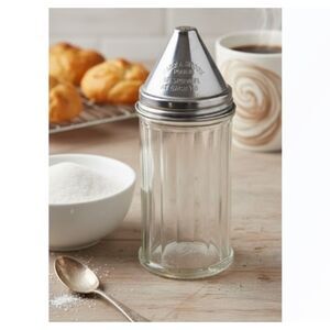 Tilt-A-Spoon Sugar Pourer Vintage Clear Glass Diner Shaker Dispenser Medco NYC
